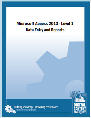 Access 2013 - Level 1 - Data Entry and Reports course