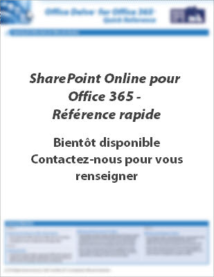 SharePoint Online pour Office 365 - Référence rapide