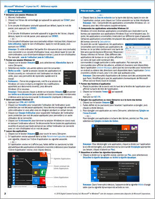 Windows 10 pour les PC - Référence rapide