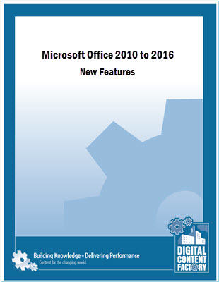Office 2010 to 2016 - New Features course