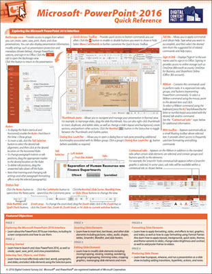 PowerPoint 2016 - Quick Reference – Digital Content Factory Ltd.