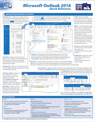 Microsoft Outlook Guide Reference Outlook 2016 - Quick Reference – Digital Content Factory Ltd.