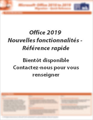 Office 2019 Nouvelles fonctionnalités - Référence rapide