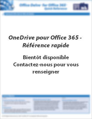 OneDrive pour Office 365 - Référence rapide