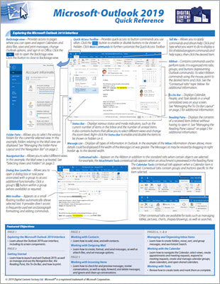 Outlook 2019 - Quick Reference – Digital Content Factory Ltd.