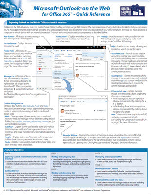 Microsoft Outlook Guide Reference Outlook on the web for Microsoft 365 - Quick Reference – Digital ...