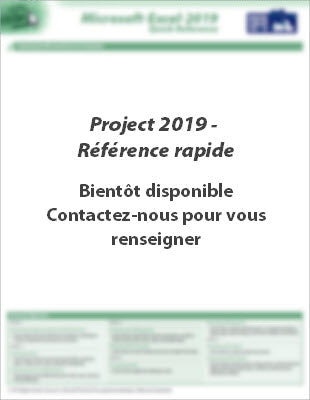 Project 2019 - Référence rapide
