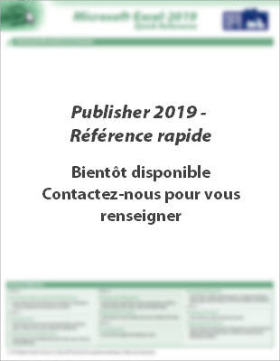 Publisher 2019 - Référence rapide