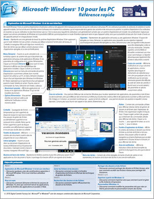 Windows 10 pour les PC - Référence rapide