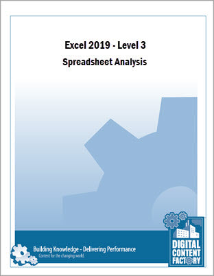 Excel 2019 - Level 3 - Spreadsheet Analysis (1 day)